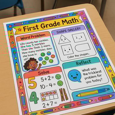 How to Create a First Grade Math Worksheet That Builds Understanding